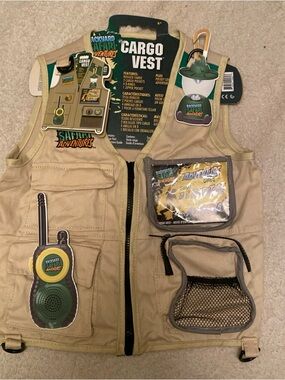 Tan Cargo Safari  Vest for Kids